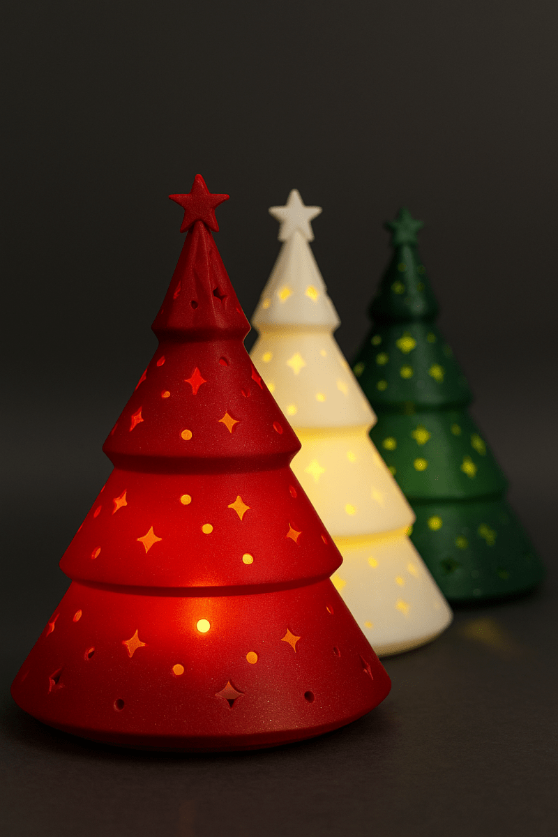 3D Printed Christmas Tree Decoration with LED Lights - Nuqta 3D Studio - Nuqta 3D Studio