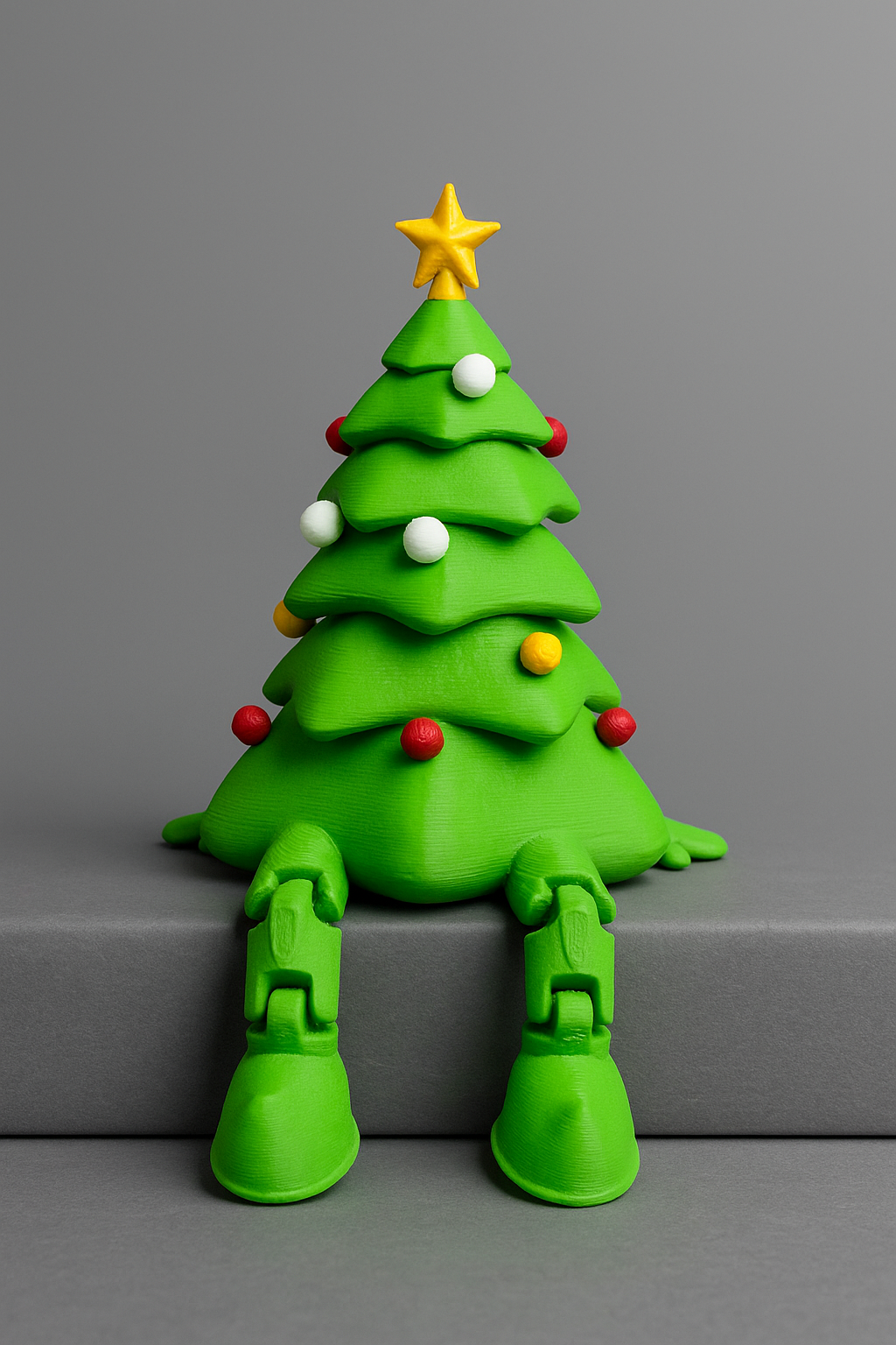 Adjustable Christmas tree with flexible legs
