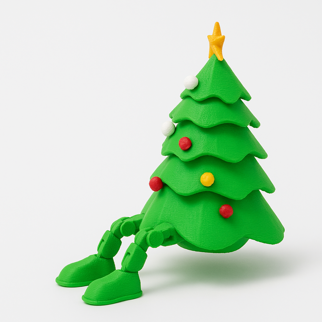 Adjustable Christmas tree with flexible legs