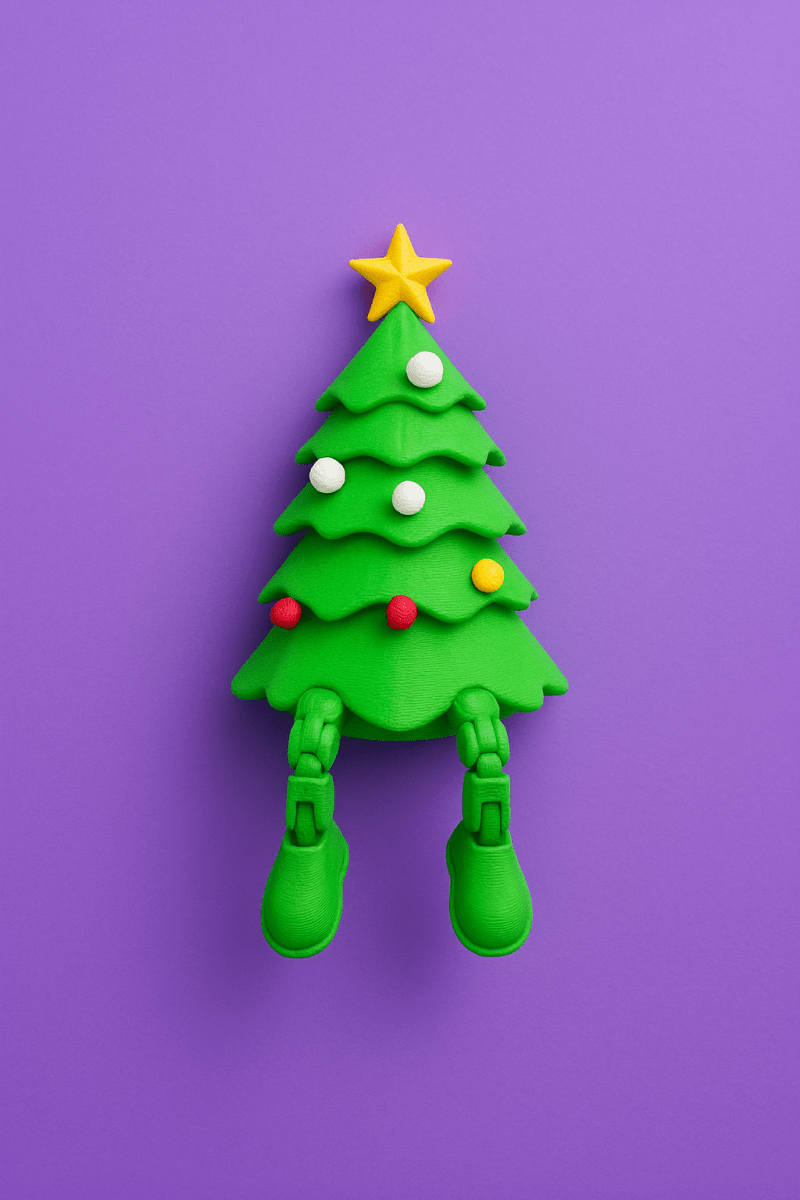 Adjustable Christmas tree with flexible legs - Nuqta 3D Studio - Nuqta 3D Studio