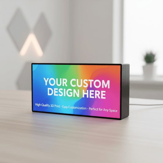 Custom LED Light Box – Personalized 3D - Printed Design - Nuqta 3D Studio - Nuqta 3D Studio