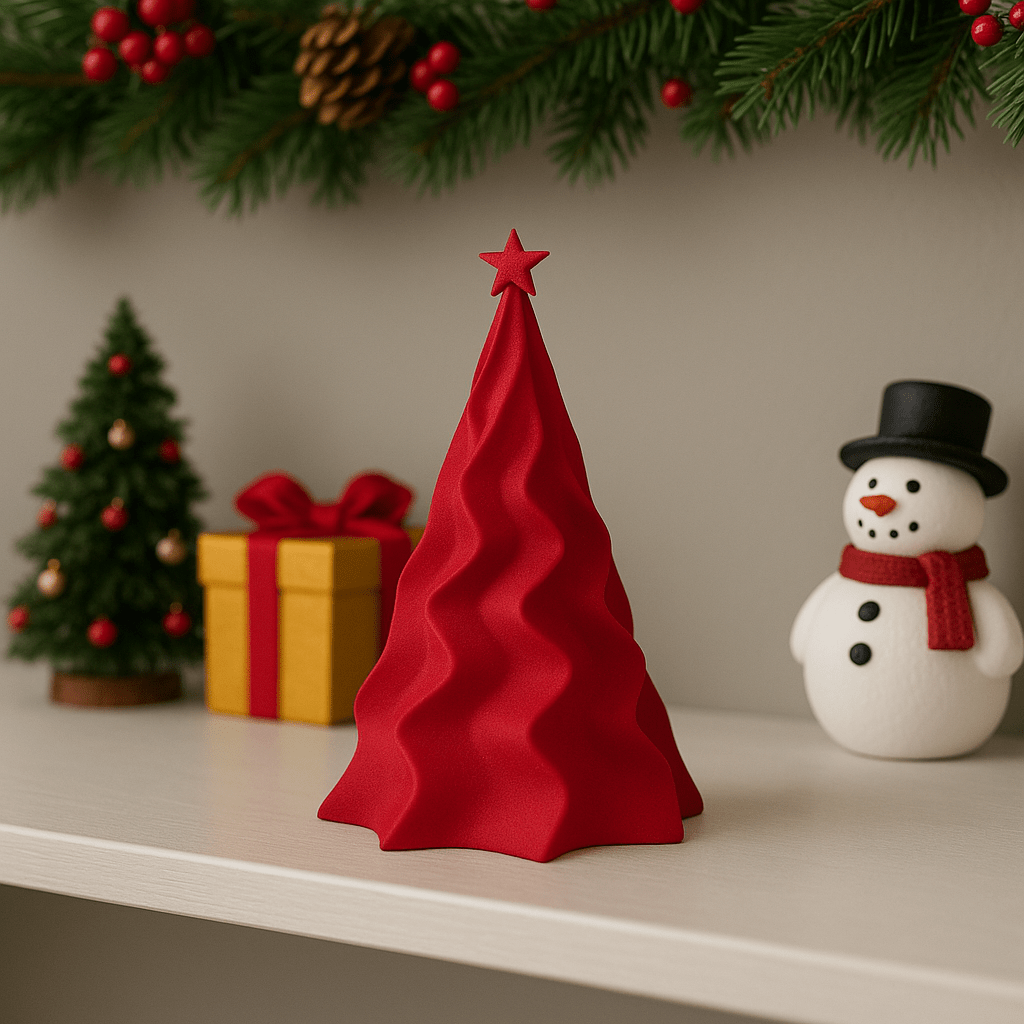Spiral 3D Printed Christmas Tree - Modern Holiday Decoration - Nuqta 3D Studio - Nuqta 3D Studio