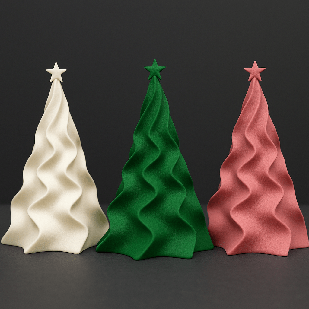 Spiral 3D Printed Christmas Tree - Modern Holiday Decoration - Nuqta 3D Studio - Nuqta 3D Studio